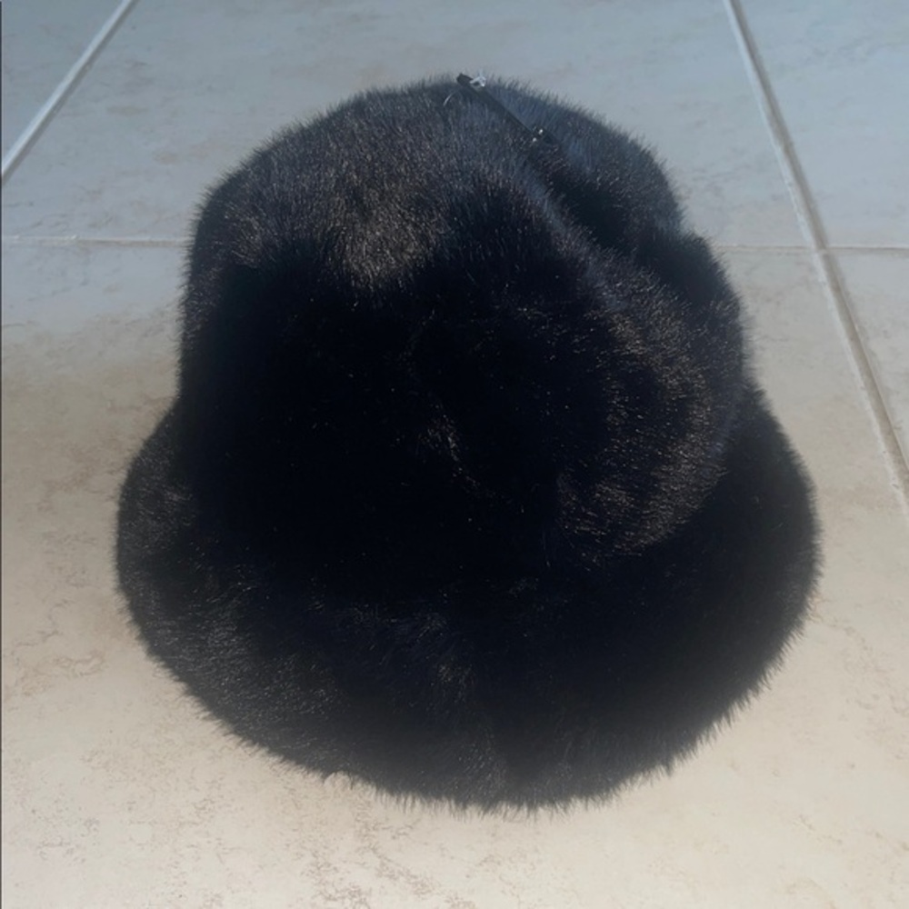 Black Faux Fur Hat